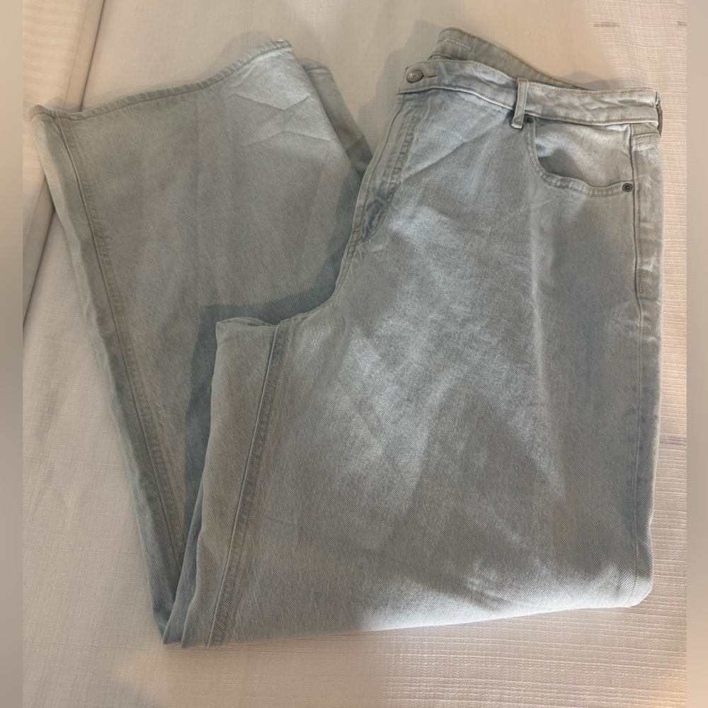 Old Navy Sky-Hi extra high rise Wide Leg Light Blue Jeans size 20 plus size